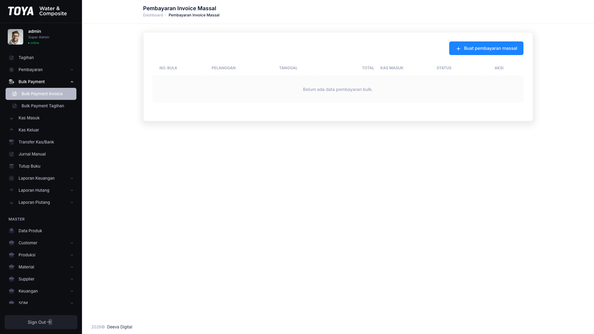Bulk Payment Invoice